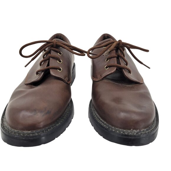 Rugged Outback Mens Size 8 Brown Lace-Up Synthetic Leather Shoes - Picture 3 of 9